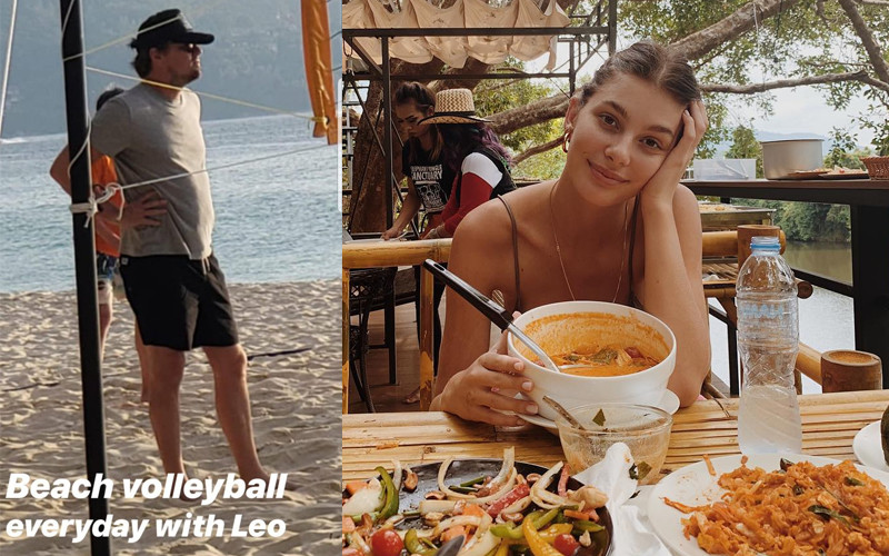 Leonardo DiCaprio and model girlfriend Camila Morrone were seen cavorting on the beaches of Phuket (Photo: Leonardo DiCaprio Network / Twitter, Camila Morrone / Instagram)