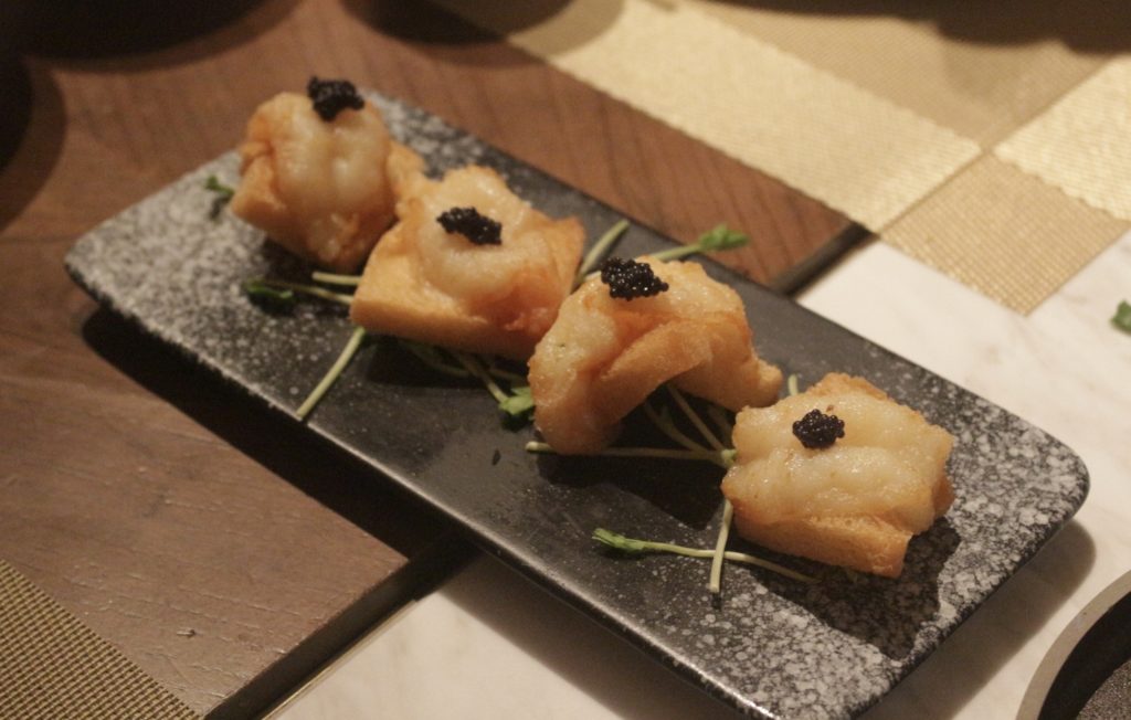 SHÉ's caviar shrimp toast. Photo by Vicky Wong.