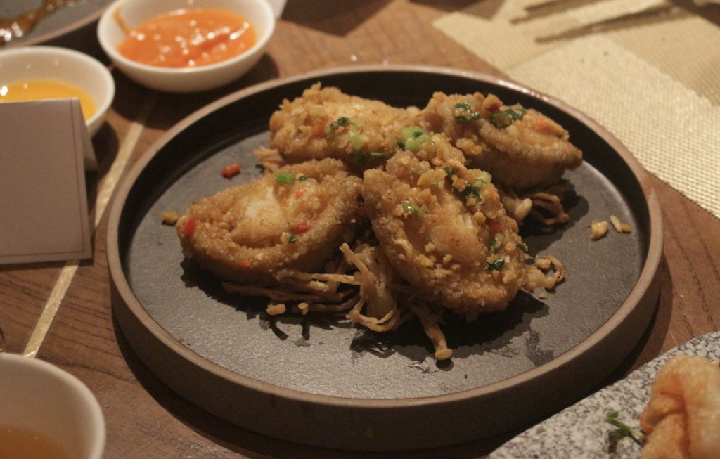 SHÉ's crispy fresh abalone with salt and pepper. Photo by Vicky Wong.