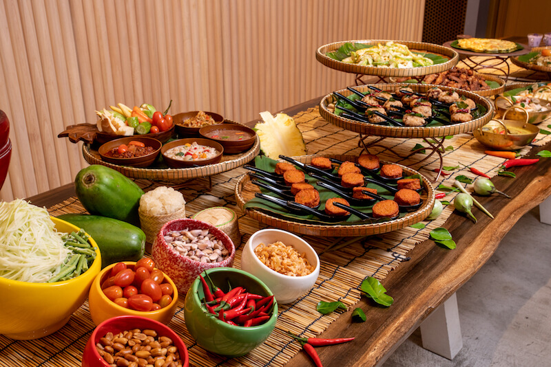 The brunch spread. Photo: Baan Ying