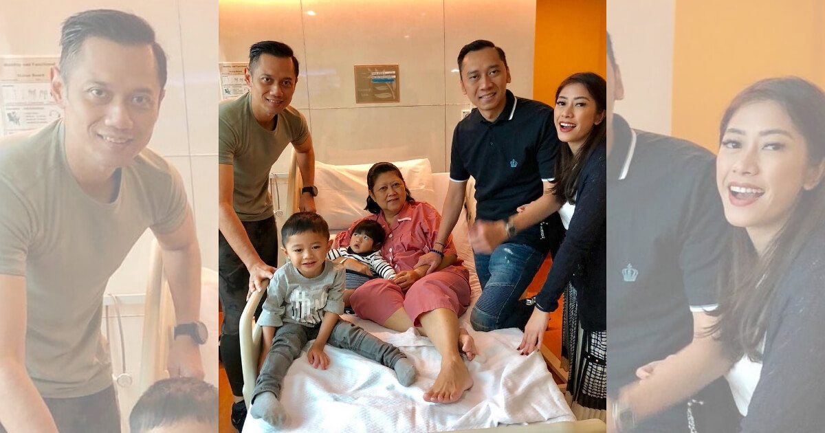 Indonesia’s former first lady Ani Yudhoyono with her family. Photo: Instagram/@aniyudhoyono