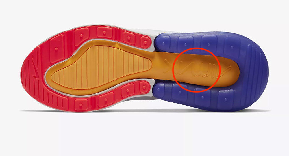 The Nike Air Max logo is alleged to resemble the Arabic script for “Allah” when flipped upside down. Photo: Nike