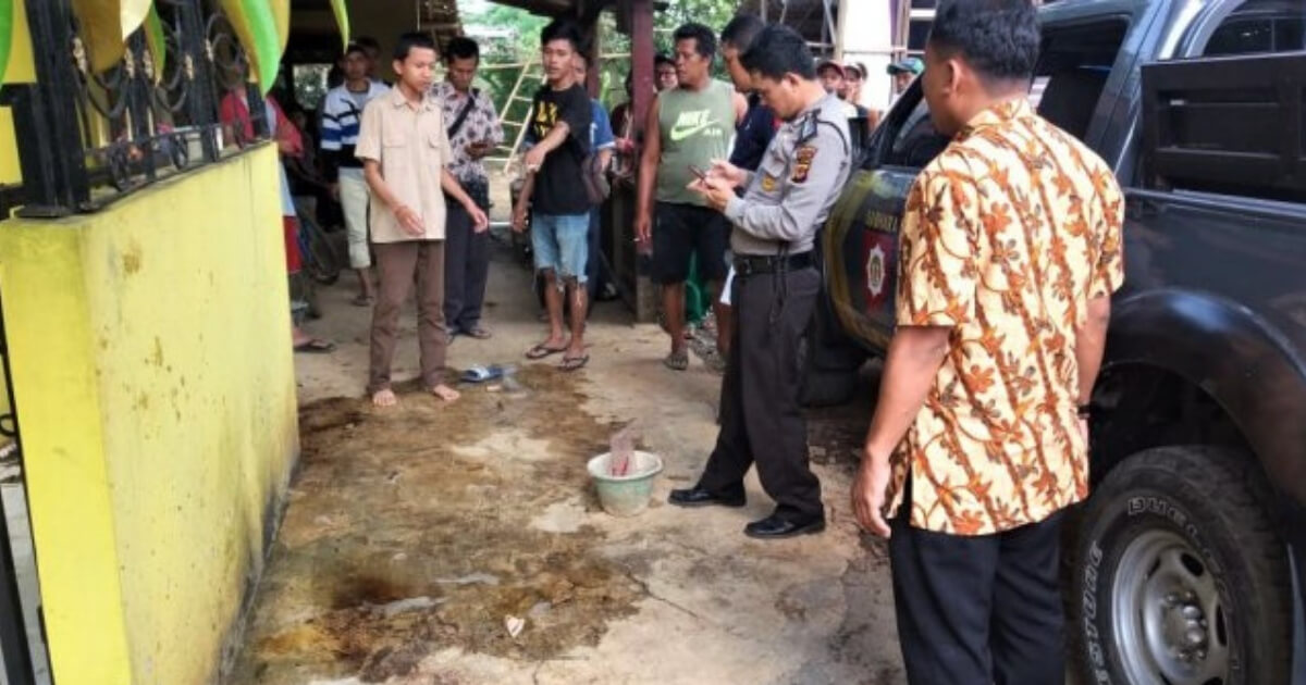 Police visited the site of the grenade explosion. Photo: Polsek Bogor