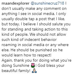 Photo: Screenshot from Sunshine Cruz's Instagram account
