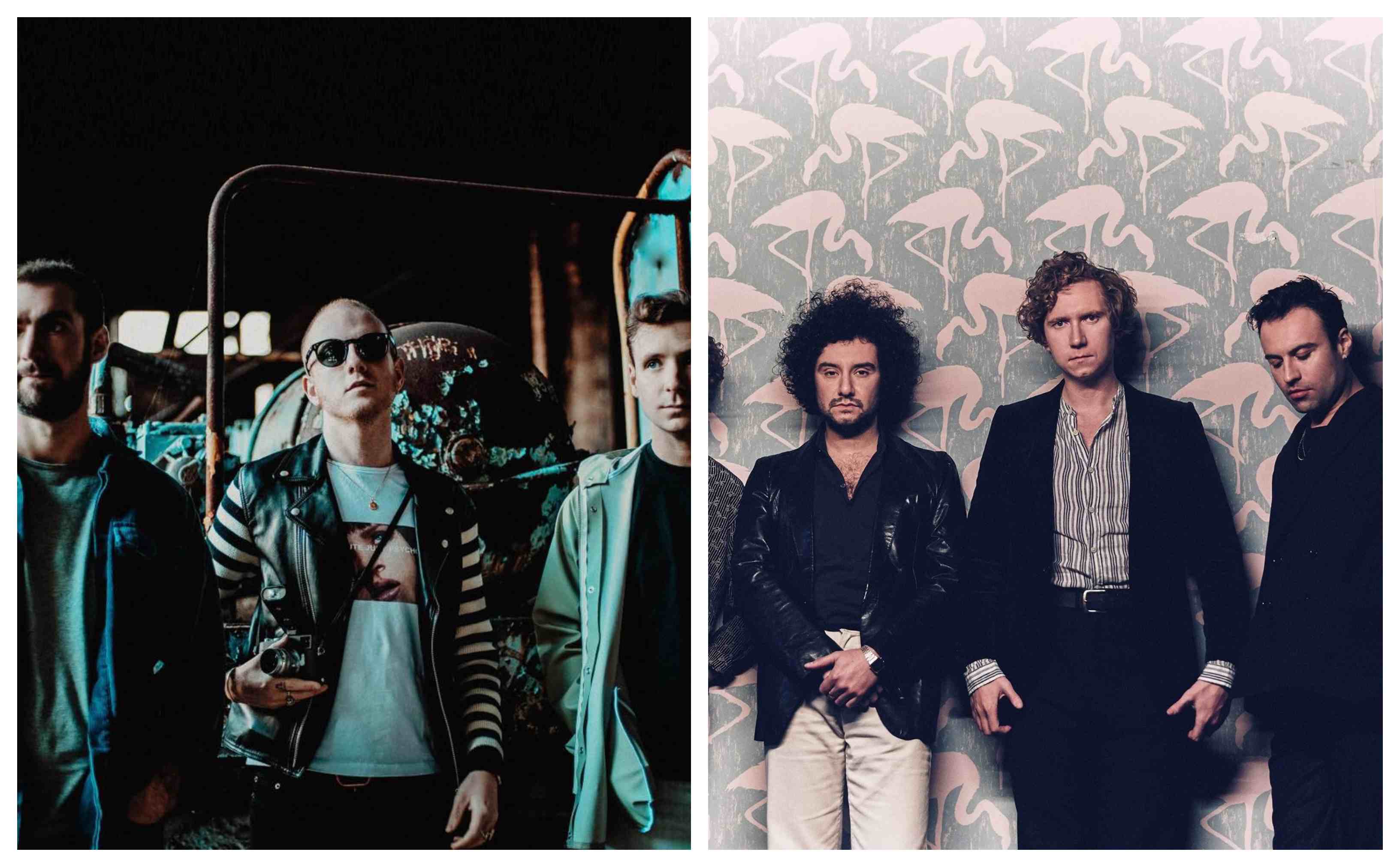 Two Door Cinema Club and The Kooks. Photos from their Facebook pages