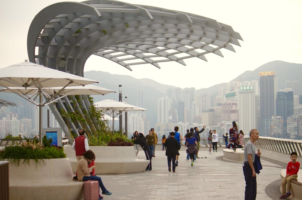 The newly-refurbished Avenue of Stars promenade in Tsim Sha Tsui.