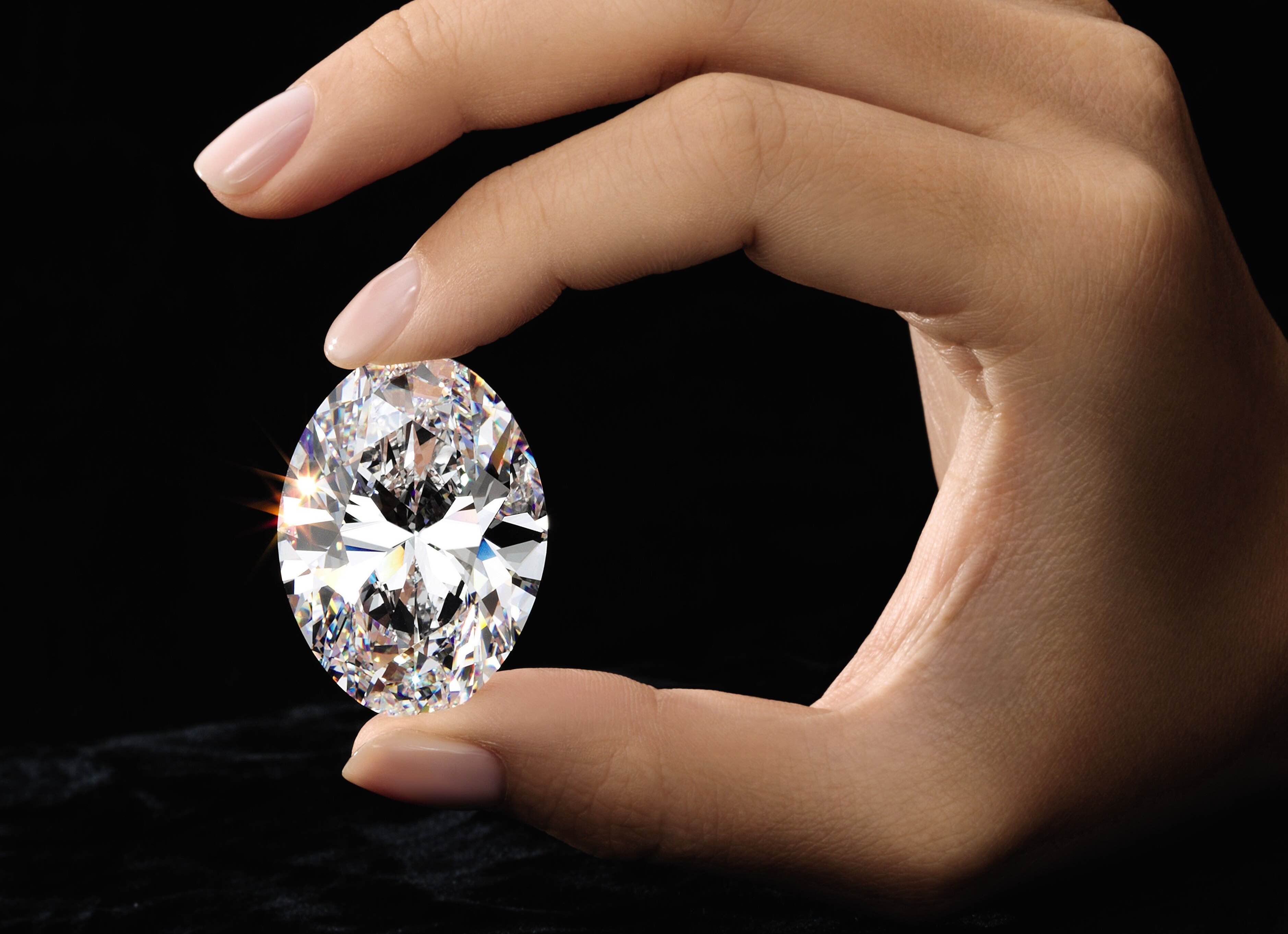 An 88.22-carat diamond set to be auctioned off by Sotheby’s in Hong Kong later this year. Photo via Sotheby’s.