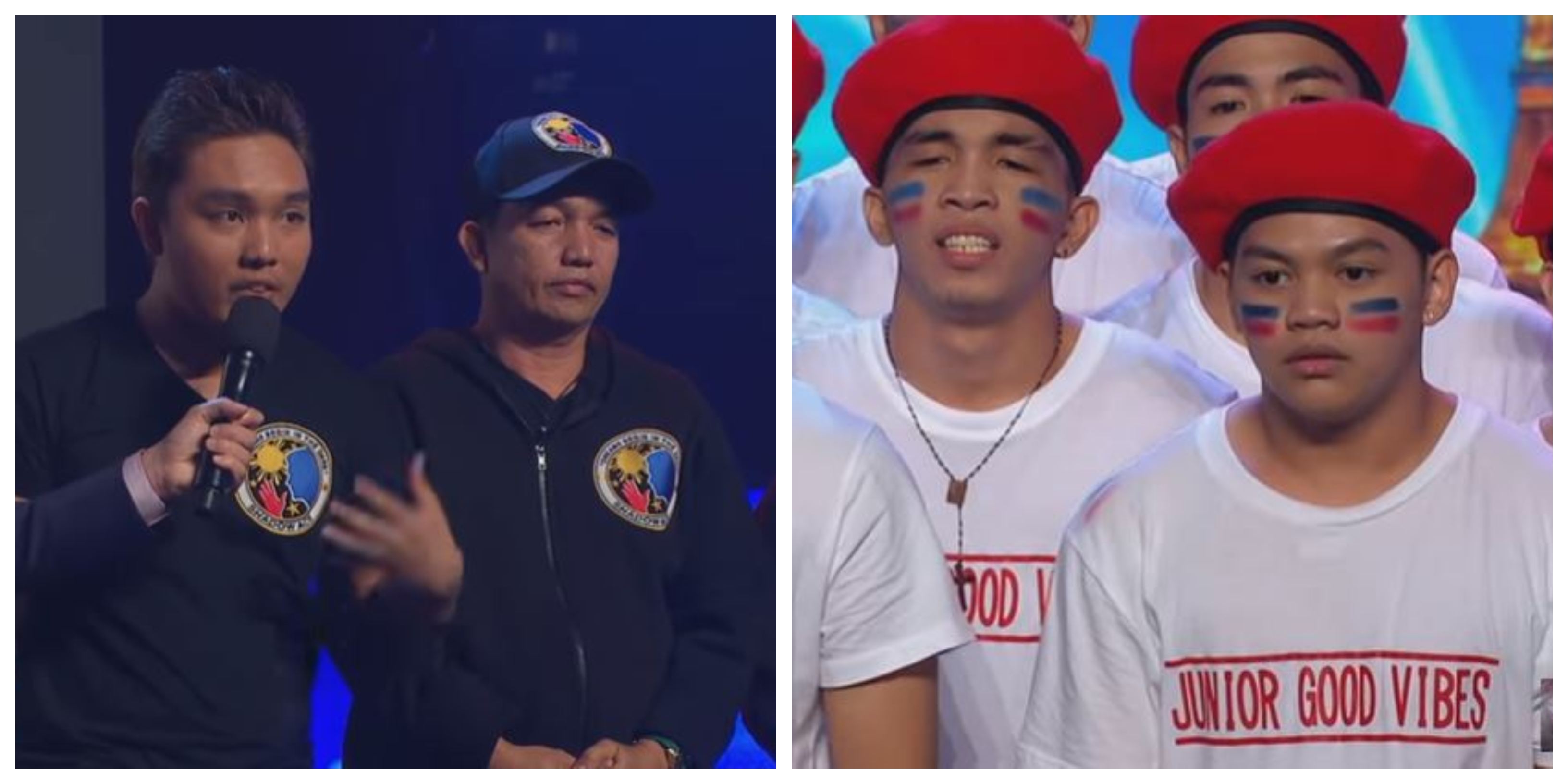 Shadow Ace with his father and members of Junior Good Vibes. Photo: Screenshot from Asia’s Got Talent’s videos