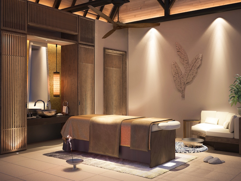 Artist rendering of a spa treatment room. Photo: Anantara Mauritius Resort 