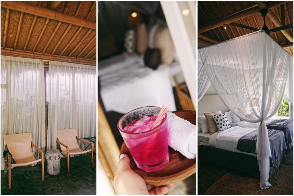 The room situation, with a welcome drink. Photos: Coconuts Bali