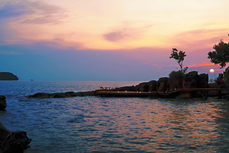 The boardwalk at sunset. Photo: Six Senses Krabey Island