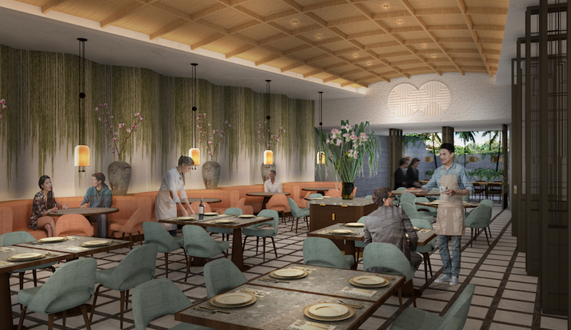 Artist rendering of the dining room. Photo: Shang Social