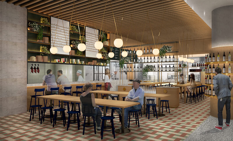 Artist rendering of the casual dining area. Photo: Shang Social