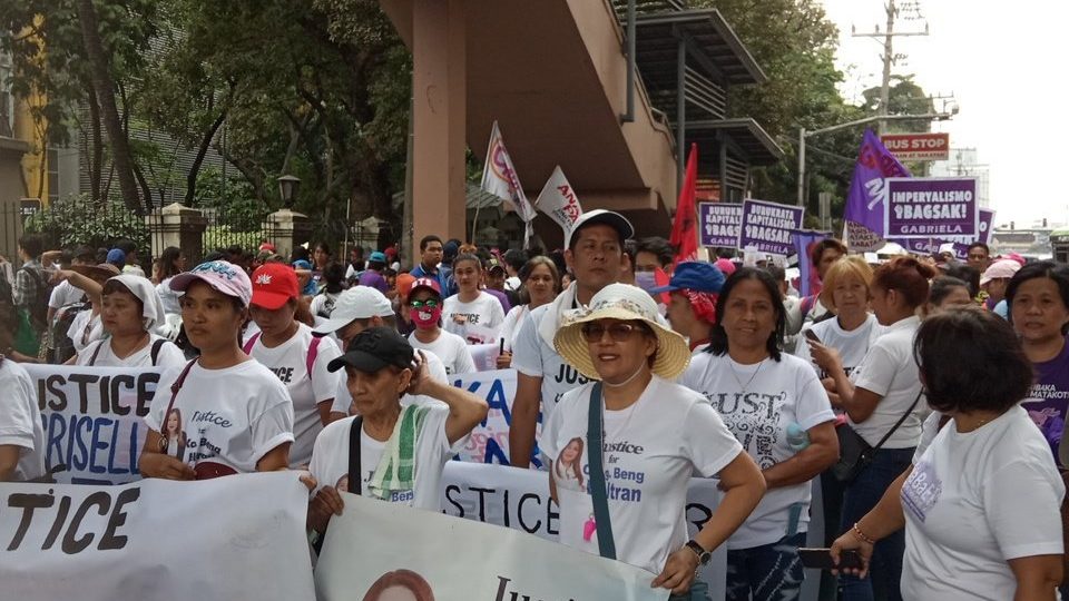 Thousands marched in a gathering organised by Gabriela Philippines to protest President Duterte’s alleged misogyny (Photo: @gabrielaphils / Twitter)