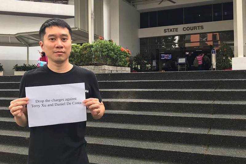 Singapore activist Jolovan Wham is under investigation for protesting outside the State Courts without a police permit (Photo: Jolovan Wham / Instagram)