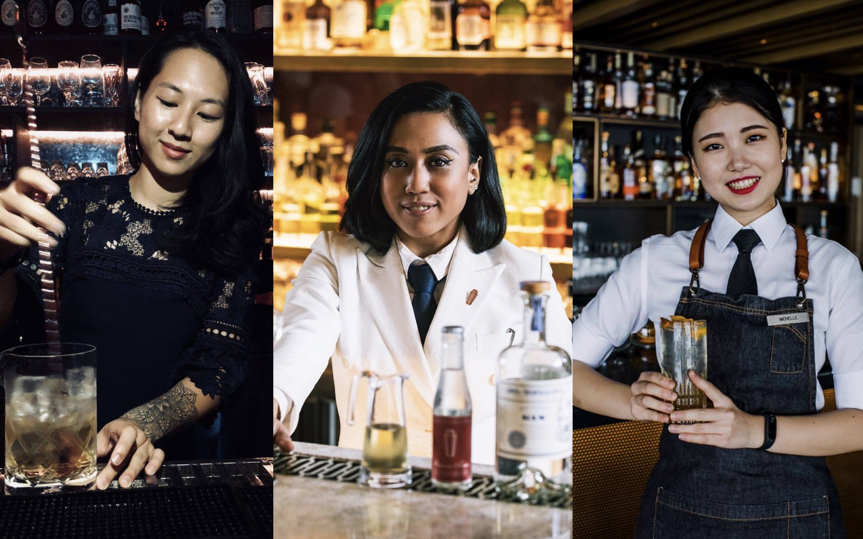 Hong Kong speakeasy Stockton will be celebrating International Womens’ Day by hosting three of Hong Kong and Singapore’s best bartenders. From left to right, they are Arlene Wong (The Pontiac), Yana Kamaruddin (Atlas, Singapore), and Michelle Ki (Chihuly Lounge, Singapore). Photos via Facebook.