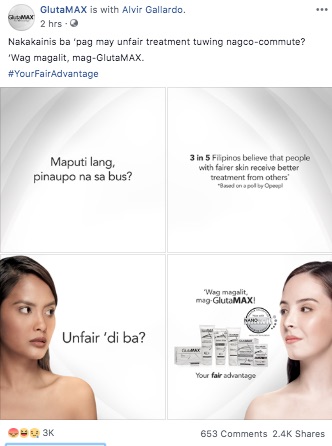 The original GlutaMAX ad that appeared over the weekend. Photo: Screenshot from GlutaMAX FB.