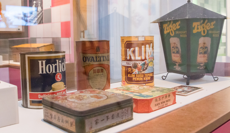 Tins for malted drinks and baby food from the 1940s-1990s. Photo: National Museum of Singapore