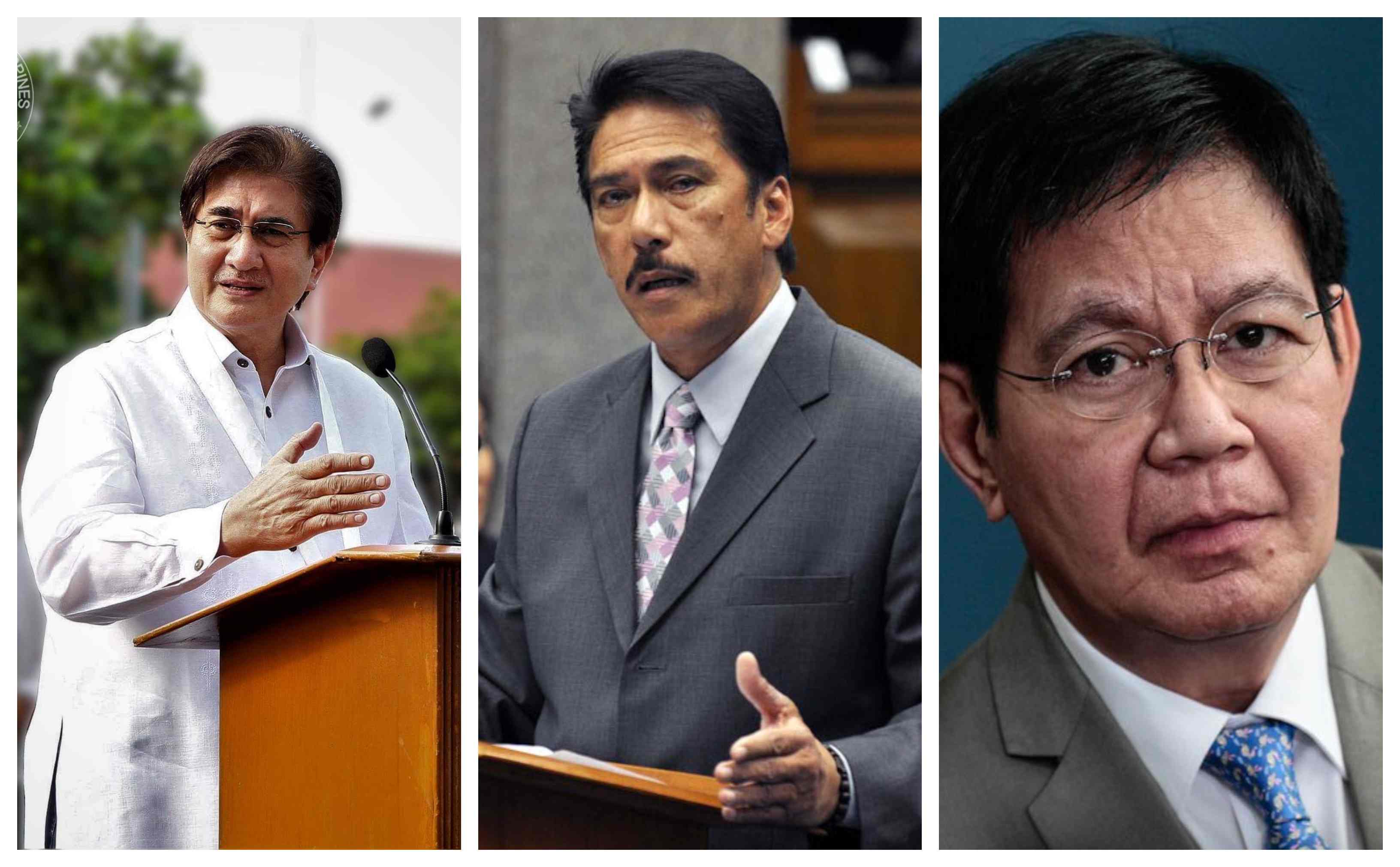 Senators Gregorio Honasan, Vicente Sotto, and Panfilo Lacson. Photo: ABS-CBN News for Sotto and Lacson’s photos/ Senate and Honasan’s FB for his photo.
