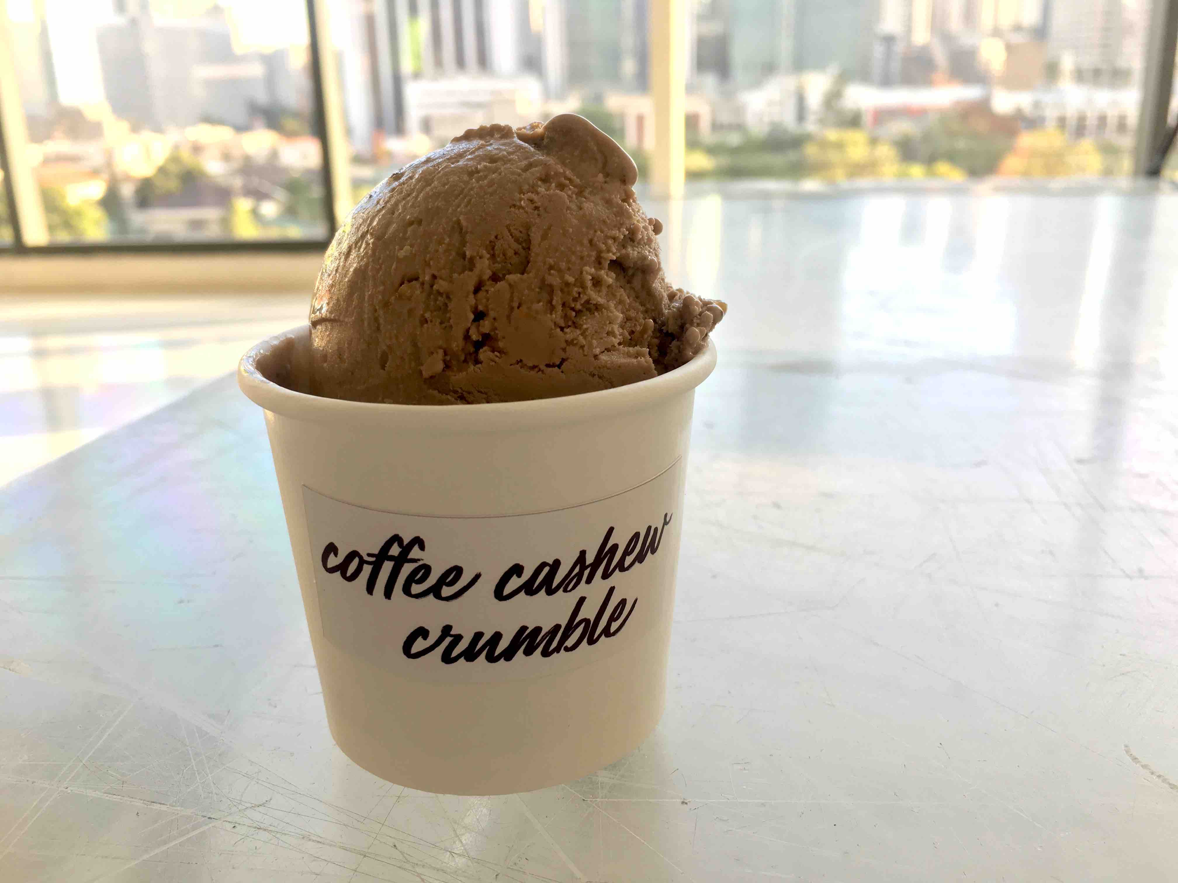 Super Scoops’ Coffee Cashew Crumble ice cream. (Photo: Therese Reyes) 
