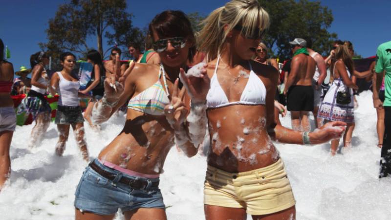 Won’t be seeing these foam party revellers this year. Image: Scott Sanda/ WikiCommons 
