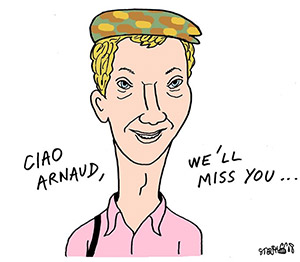 Dubus as memorialized by his friend, the cartoonist Stephane Peray. Image: Stephane Peray / Courtesy