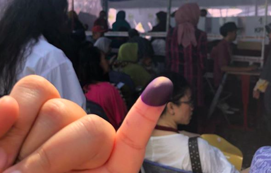 Voting station in Indonesia on April 17, 2019. Photo: Coconuts Media/Nadia Vetta Hamid