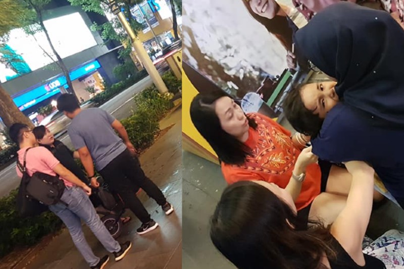 An e-scooter driver banged into a three-year-old kid on an Orchard Road pavement, causing his father and the driver to break out into a heated argument (Photo: Andy Yeu Mai / Facebook) 