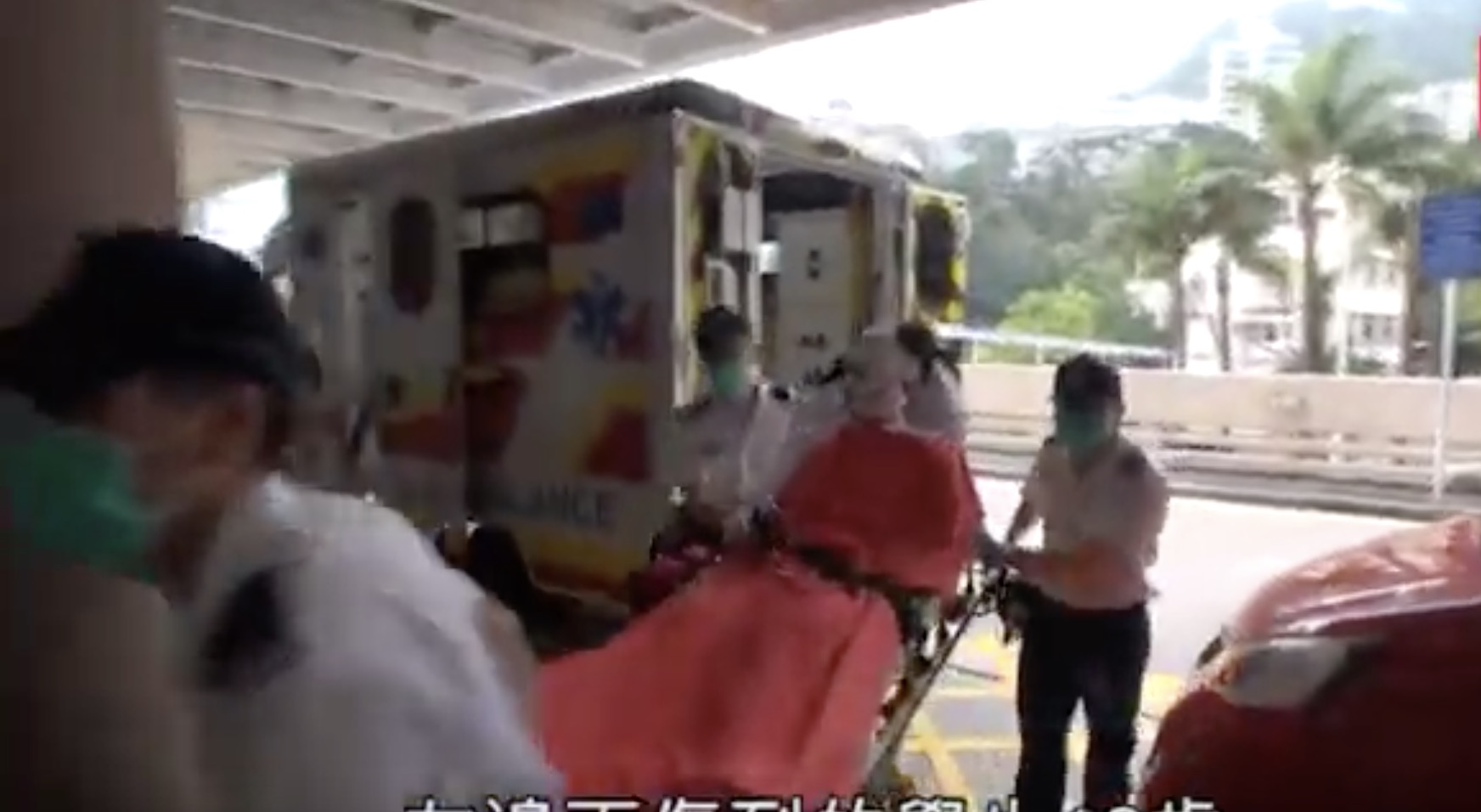 A 16-year-old student surnamed Choi was taken to hospital after his left cheek was gouged with a pen by another student. Screengrab via Apple Daily video.