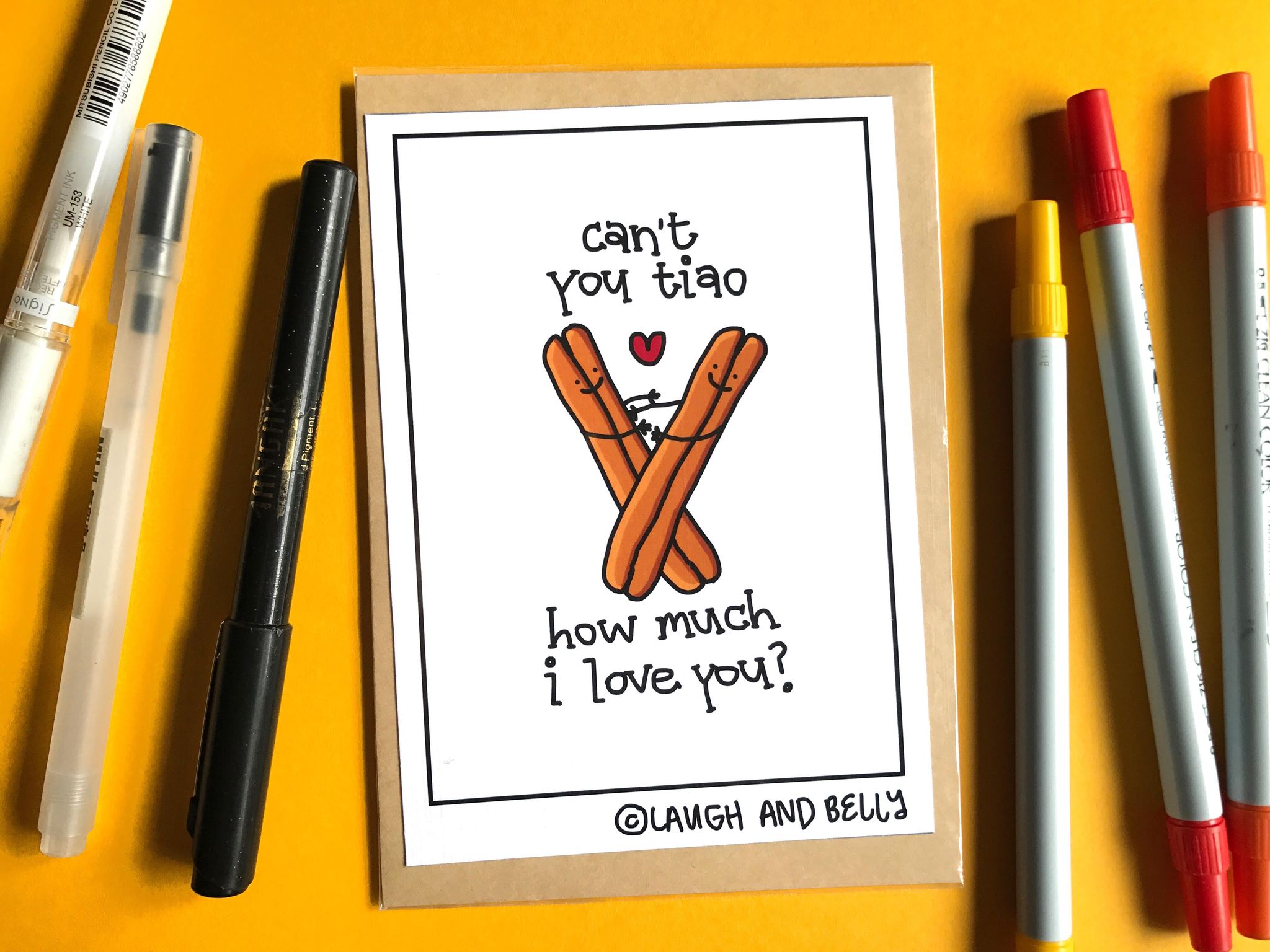 Tan Siqi’s pun-tastic illustrations are on cards that she sells on her website for S$6. (Photo: @laughandbelly / Instagram)