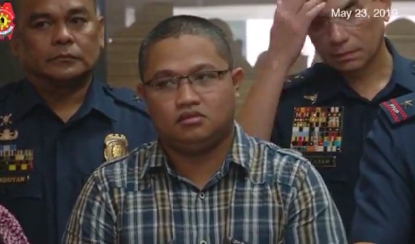 Peter Jomel Advincula, AKA Bikoy at Camp Crame, Quezon City. Photo: Philippine National Police’s video
