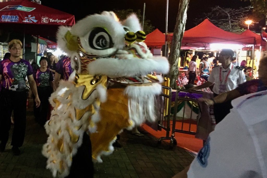 A dragon dance at the 2019 Cheung Chau Bun Festival on Sunday. Photo by Stuart White.