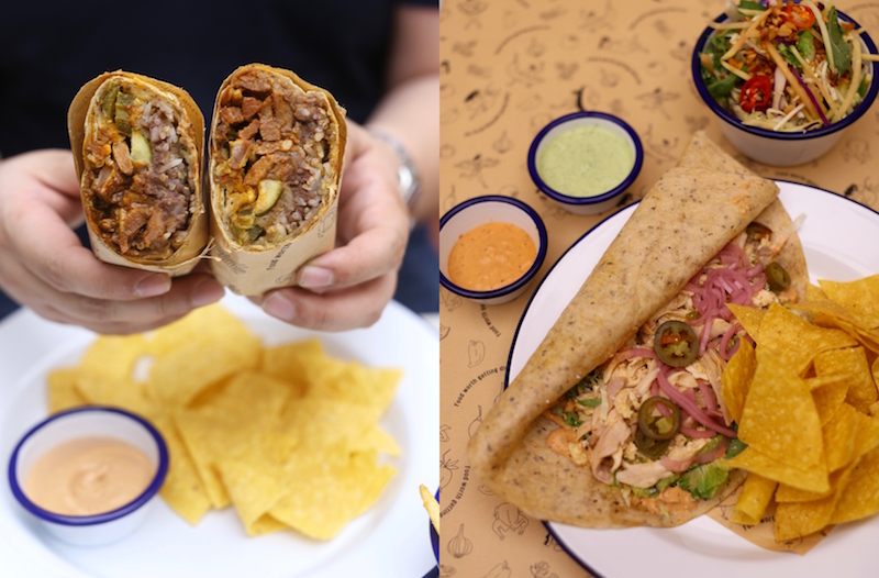 Lamb burrito and Huge Chicken Taco. Photos: Chico Loco