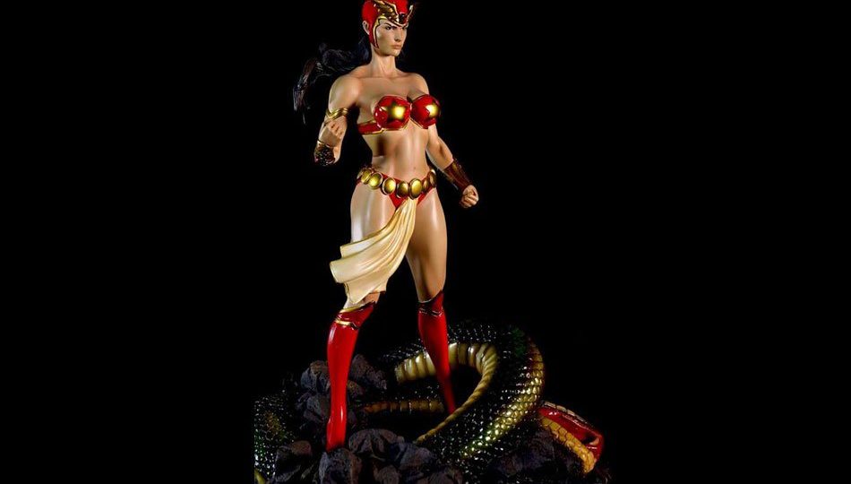 An sculpture of Darna. Photo: ABS-CBN News/Halimaw! Sculptures FB page 