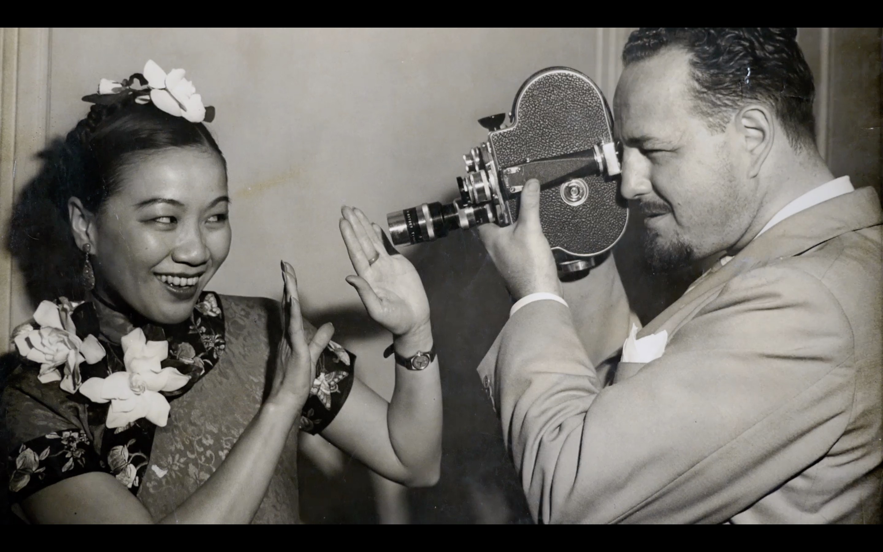 Chinese Hawaiian film producer Li Ling-Ai and photojournalist Rey Scott are the subject of a 2016 documentary being at screened at Blue House this weekend. Screenshot via YouTube