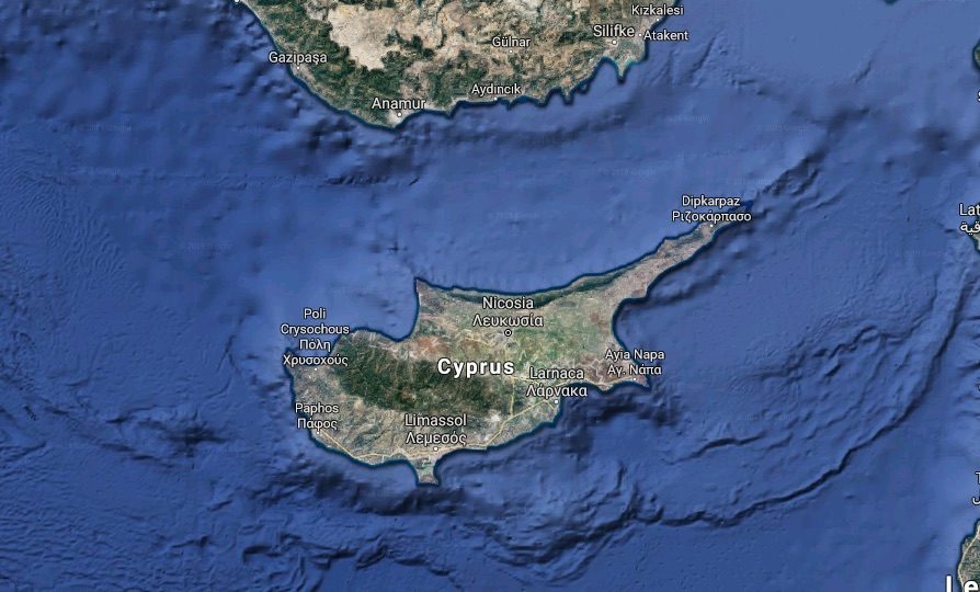 Cyprus map. Photo: Google maps