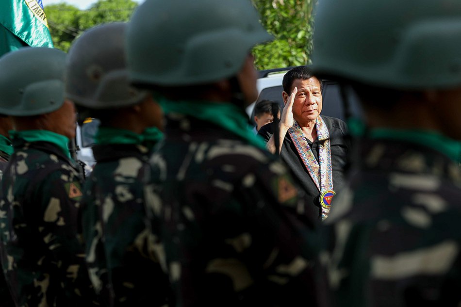 President Rodrigo Duterte visiting a camp in Ipil, Zamboanga Sibugay in 2018. Photo: Malacañang handout