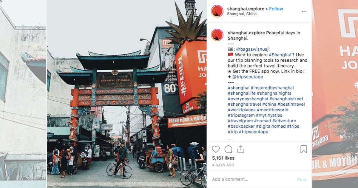 Nope, it’s not in Shanghai, China — Kampung Ketandan is a Chinatown in Yogyakarta, Indonesia. Screenshot from  Instagram/@shanghai.explore & @bagaswisnuaji