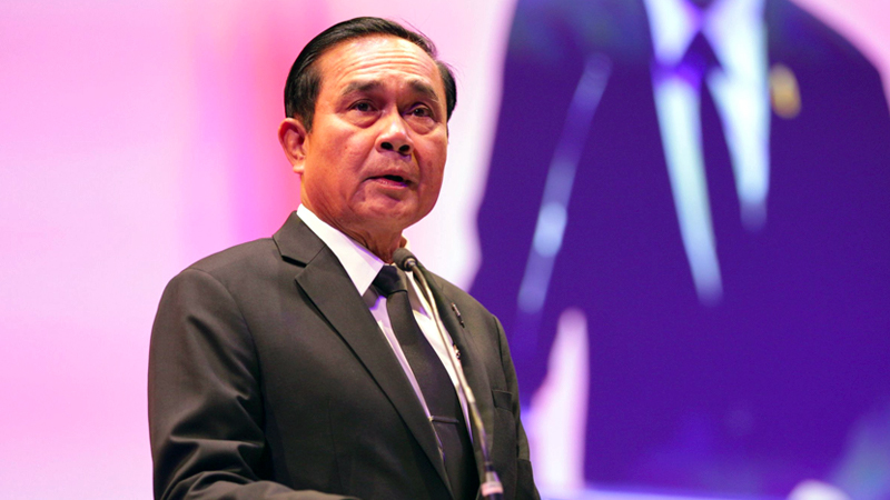 Prayuth Chan-o-cha speaks at the opening of the 2017 World Travel and Tourism Council Global Summit in Bangkok. Photo: World Travel & Tourism Council