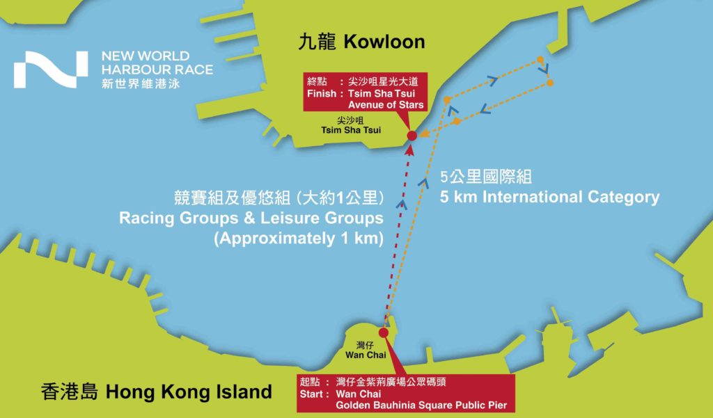Route map via New World Harbour Race.