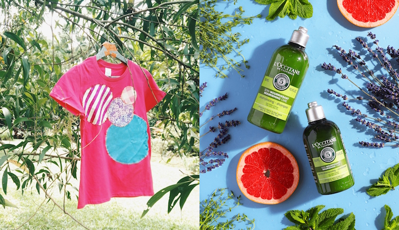 Bus Detour’s tees and products by L’Occitane. Photos: Sunday Social/Facebook & L’Occitane