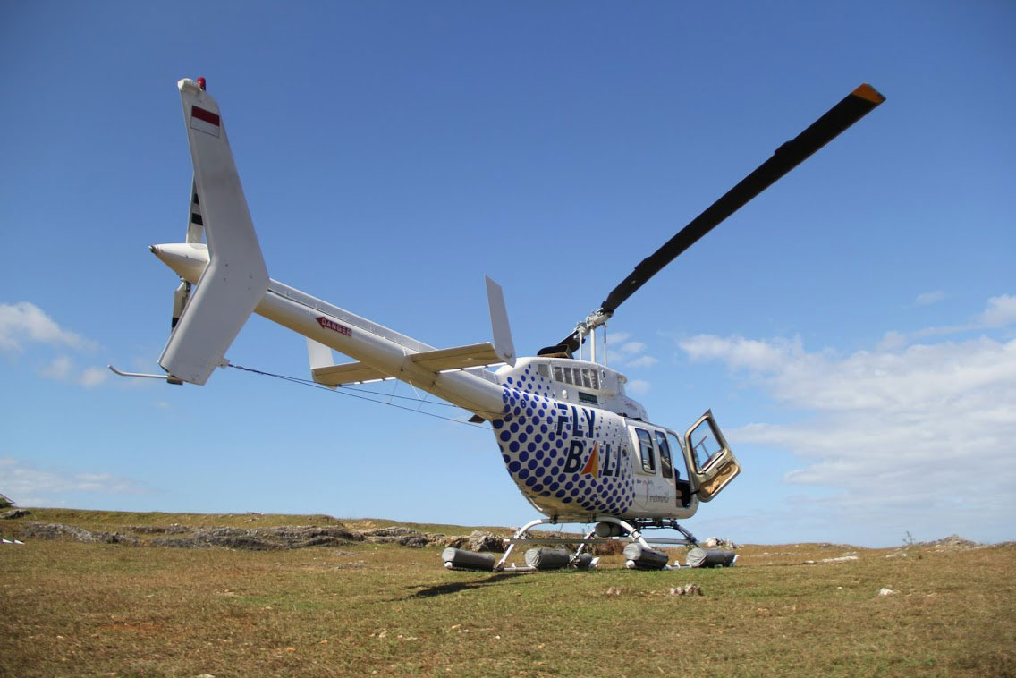 A chartered helicopter operated by Fly Bali. (Photo: Fly Bali) 