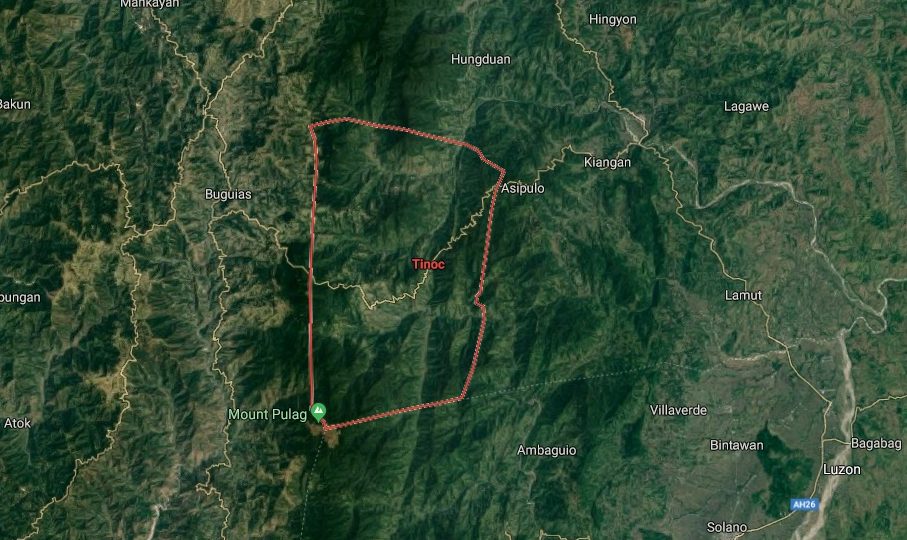 Tinoc, Ifugao map. <i></noscript>Photo: Google maps</i>