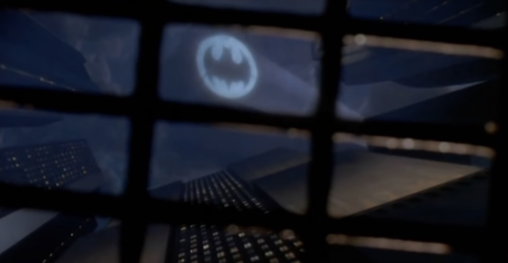 The Bat signal. Screengrab via YouTube.