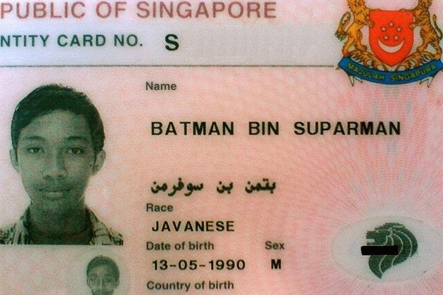An image of the identification card for Batman Bin Suparman. Photo: Batman Suparman/FB