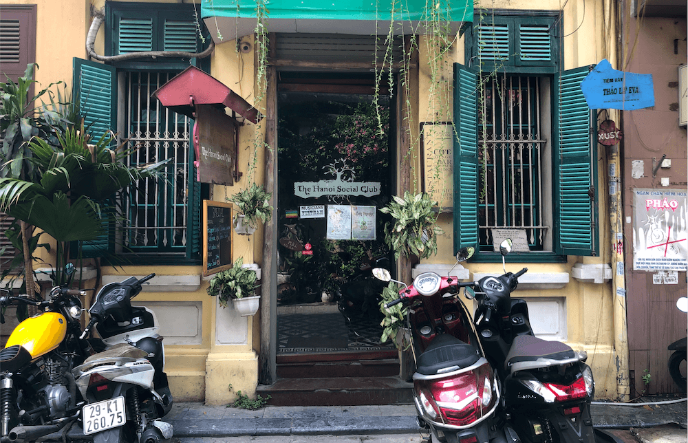 Entrance to The Hanoi Social Club. Photo: Coconuts Media