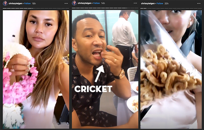 Snippets of the couple’s Thailand trip posted to Instagram by Chrissy Teigen. Images: Chrissy Teigen / Instagram
