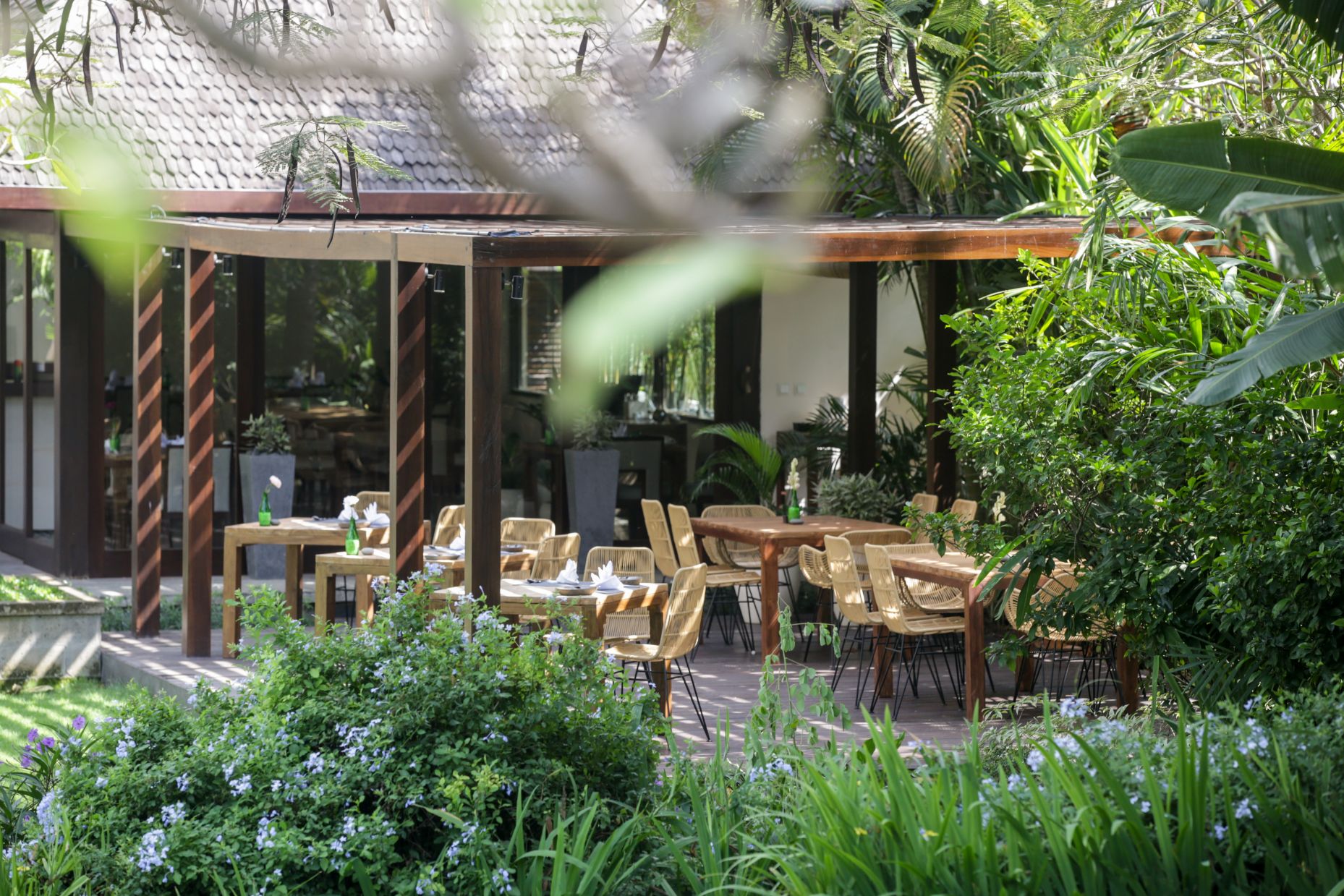 The restaurant is located within Villa Air Boutique Resort & Spa in Seminyak. <i>Image courtesy of Herbs & Stones</i>