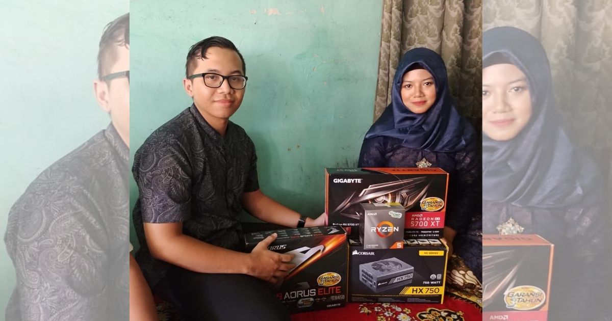 On Sunday, a Facebook post by a man named Ervan Pratama from the East Java capital of Surabaya went viral after he nerded up his seserahan for his fiancé, Tiara, by buying her several pieces of high-end PC gaming hardware. Photo: Facebook/Ervan Pratama