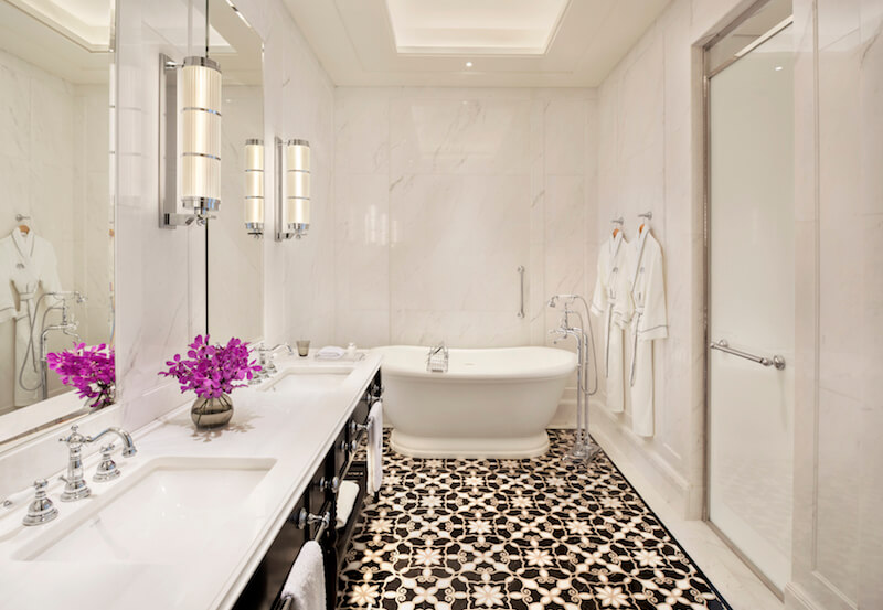 Residence Suite bathroom. Photo: Raffles Hotel Singapore